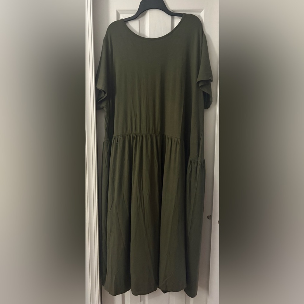 NWT White Mark Women’s 3X Relaxed Olive Green Women’s Long Dress